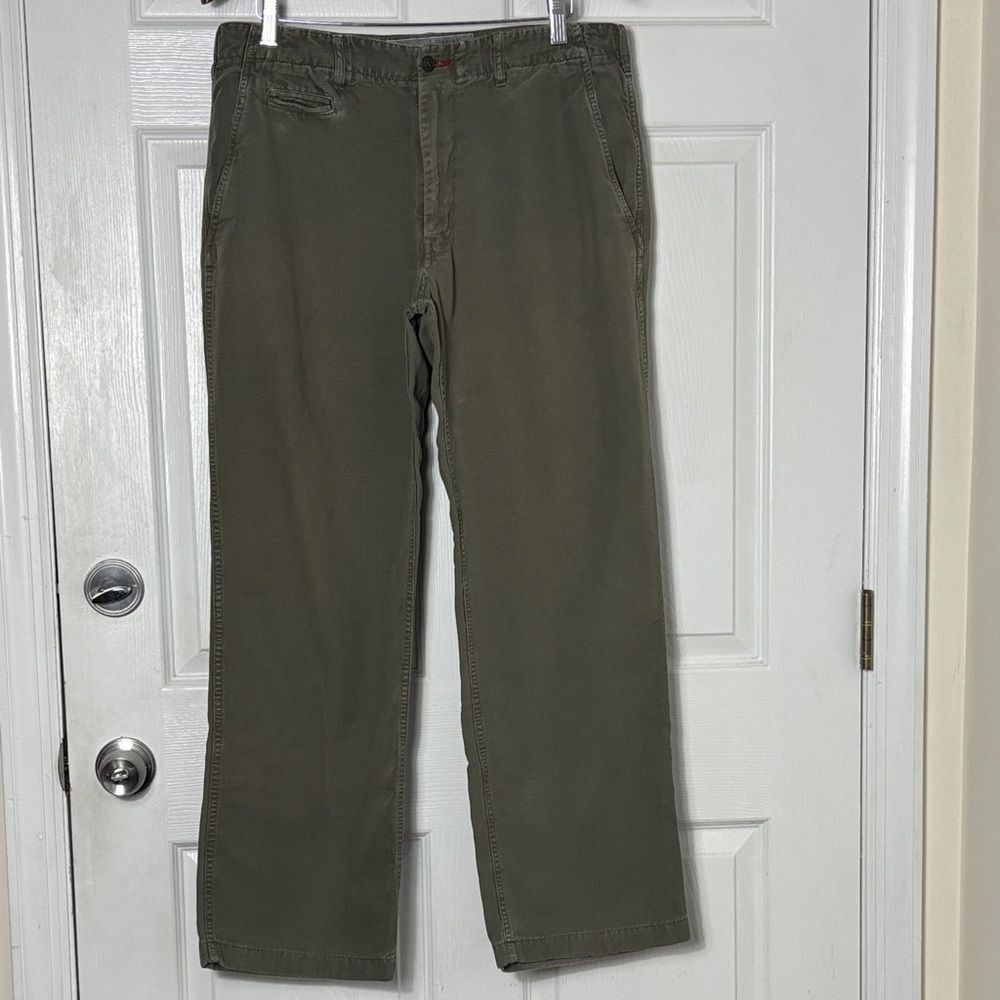 MASONS Classic Olive Green Italian Chino Pants Cotton Linen Blend size 34